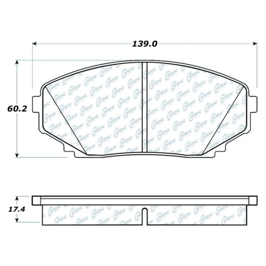 CENTRIC PARTS 106.12580 Posi Quiet Extended Wear Brake Pads with Shims and Hardware