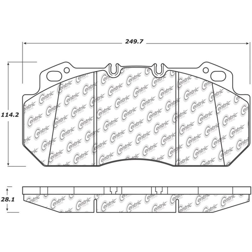 CENTRIC PARTS 106.13120 Posi Quiet Heavy Duty 23K Pad Air Disc Meritor D Lisa