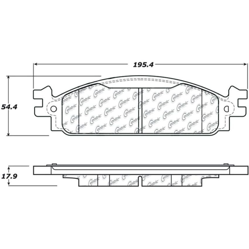 CENTRIC PARTS 106.13760 Posi Quiet Extended Wear Brake Pads with Shims and Hardware