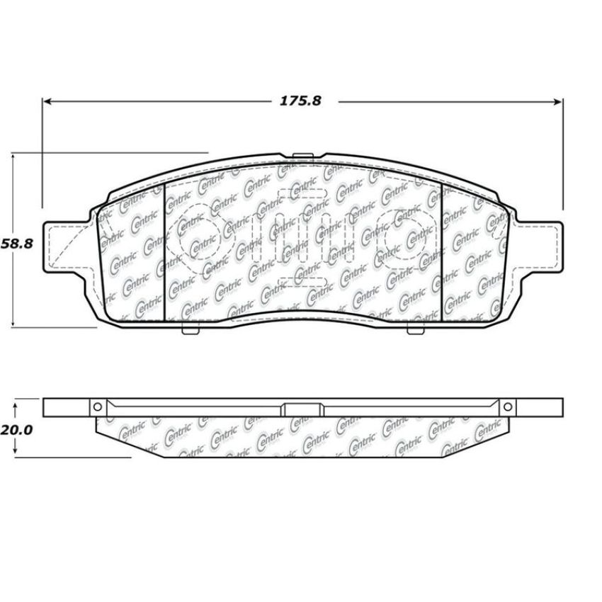 CENTRIC PARTS 106.13920 Posi Quiet Extended Wear Brake Pads with Shims and Hardware