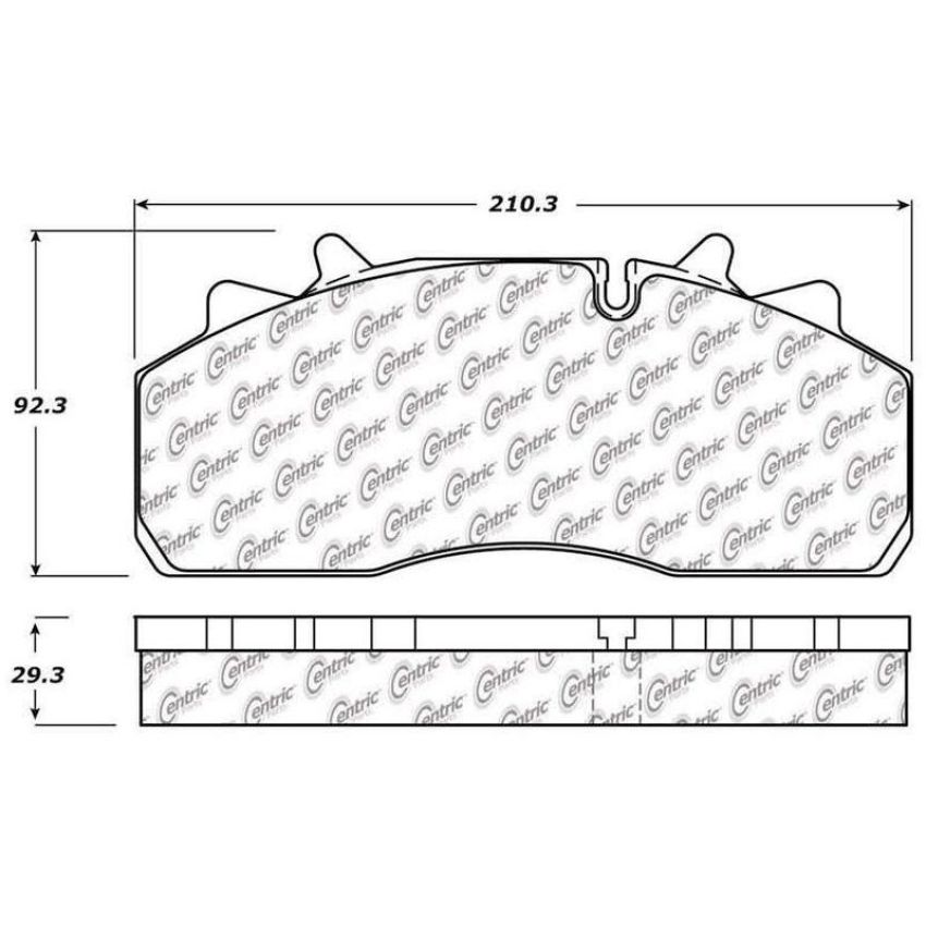 CENTRIC PARTS 106.14380 Posi Quiet Heavy Duty 23K Pad Air Disc Meritor Pan 19-1