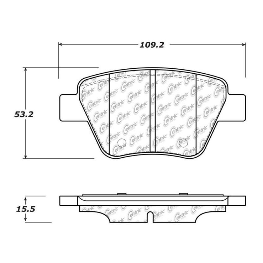 CENTRIC PARTS 106.14560 Posi Quiet Extended Wear Brake Pads with Shims and Hardware
