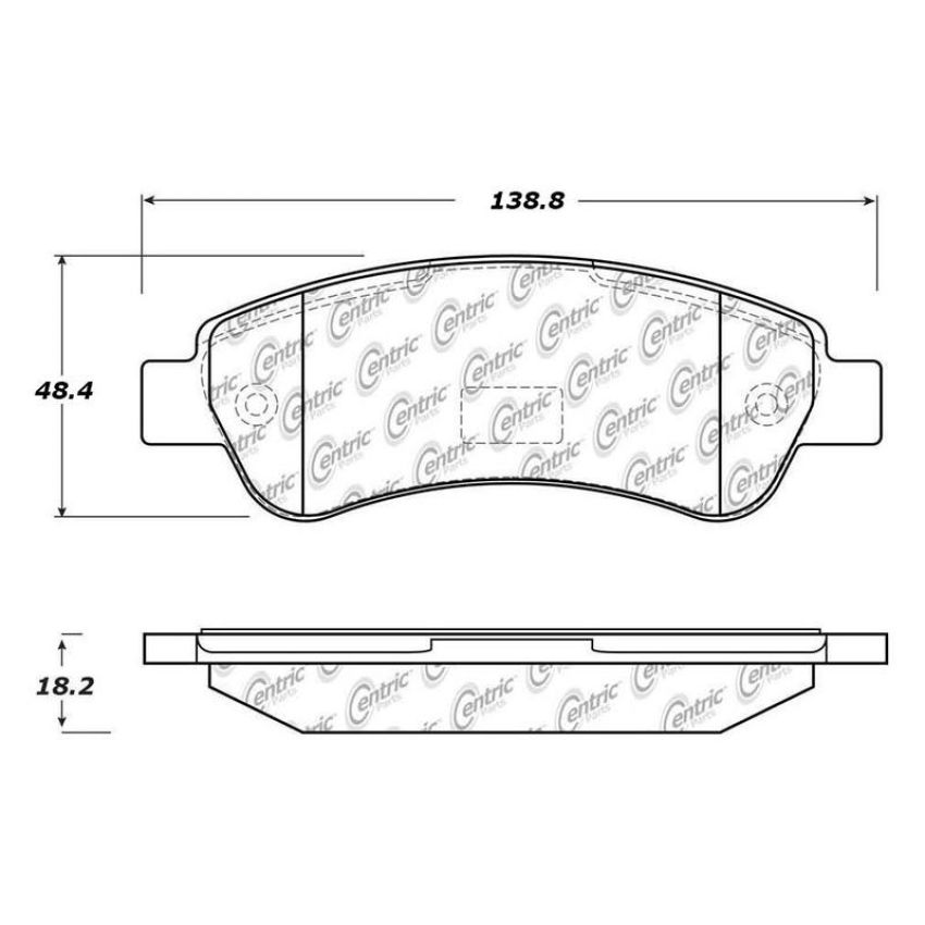 CENTRIC PARTS 106.14901 Posi Quiet Extended Wear Brake Pads with Shims