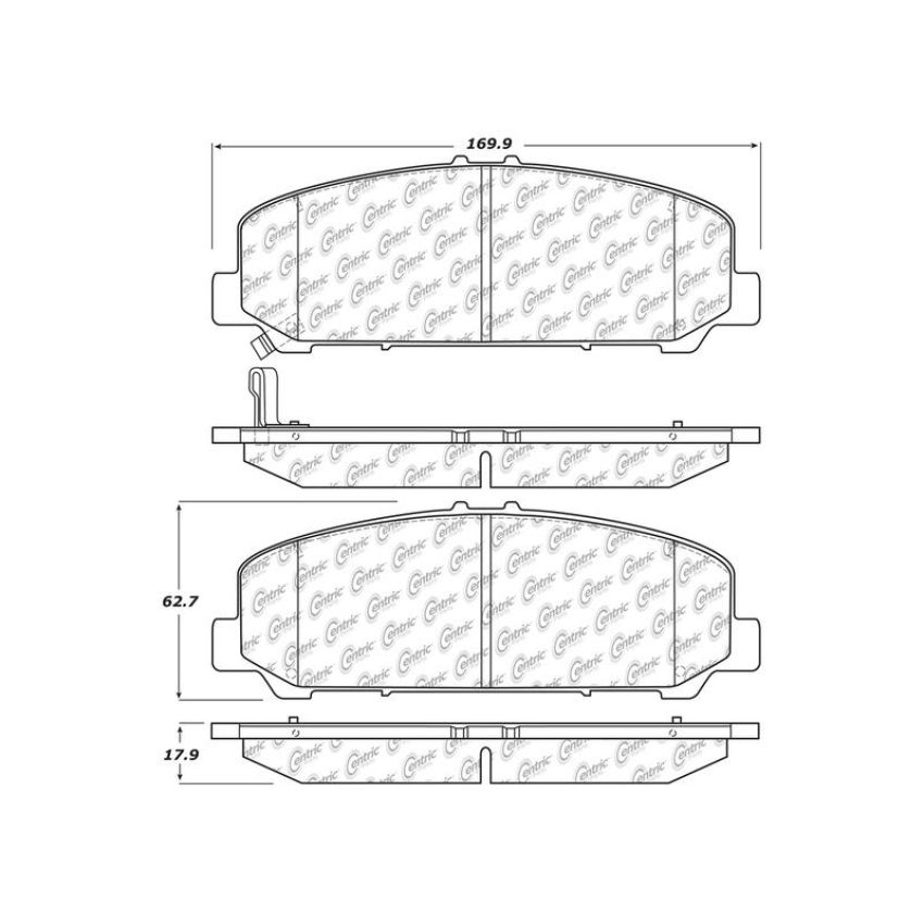 CENTRIC PARTS 106.15090 Posi Quiet Extended Wear Brake Pads with Shims and Hardware