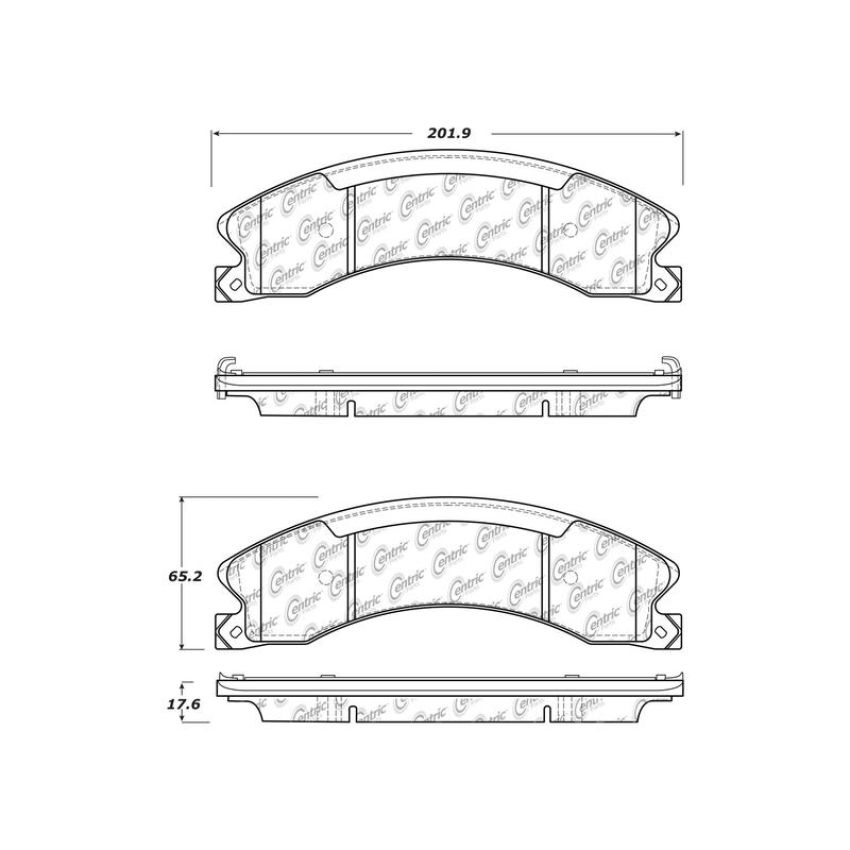 CENTRIC PARTS 106.15651 Posi Quiet Extended Wear Brake Pads with Shims and Hardware