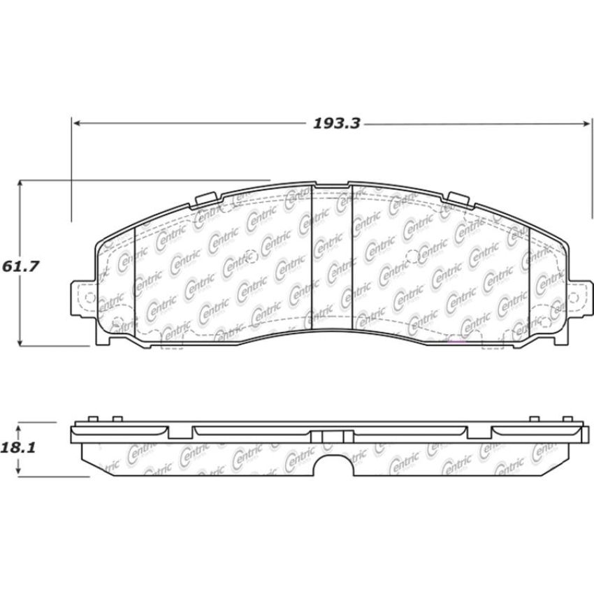 CENTRIC PARTS 106.16910 Posi Quiet Extended Wear Brake Pads with Shims and Hardware