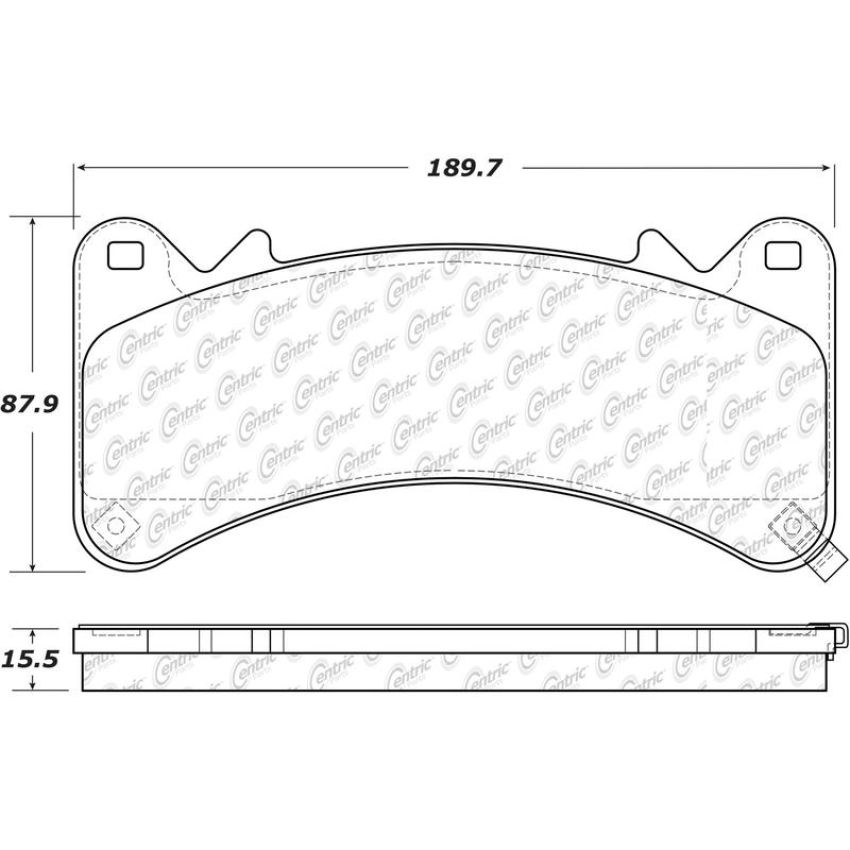 CENTRIC PARTS 106.19100 Posi Quiet Extended Wear Brake Pads with Shims