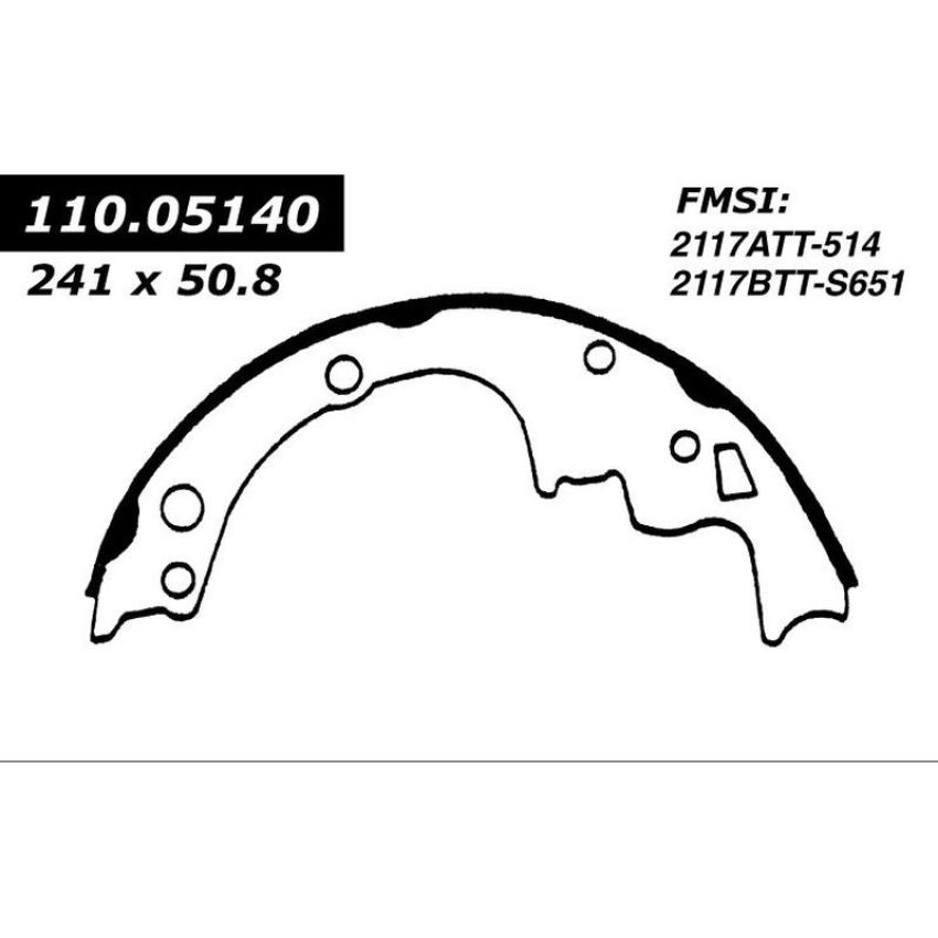 CENTRIC PARTS 110.05140 C-Tek Brake Shoes