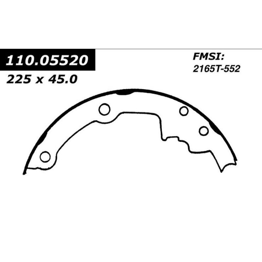 CENTRIC PARTS 110.05520 C-Tek Brake Shoes