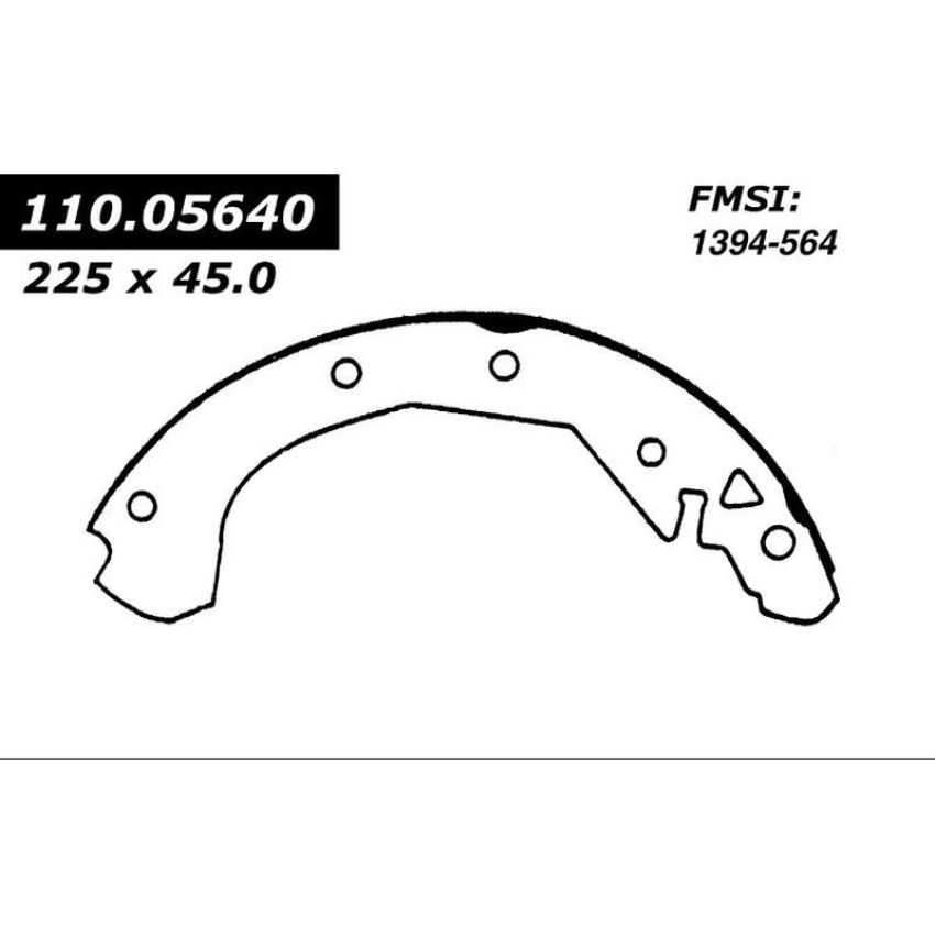 CENTRIC PARTS 110.05640 C-Tek Brake Shoes