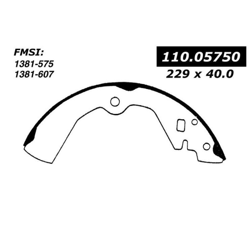 CENTRIC PARTS 110.05750 C-Tek Brake Shoes