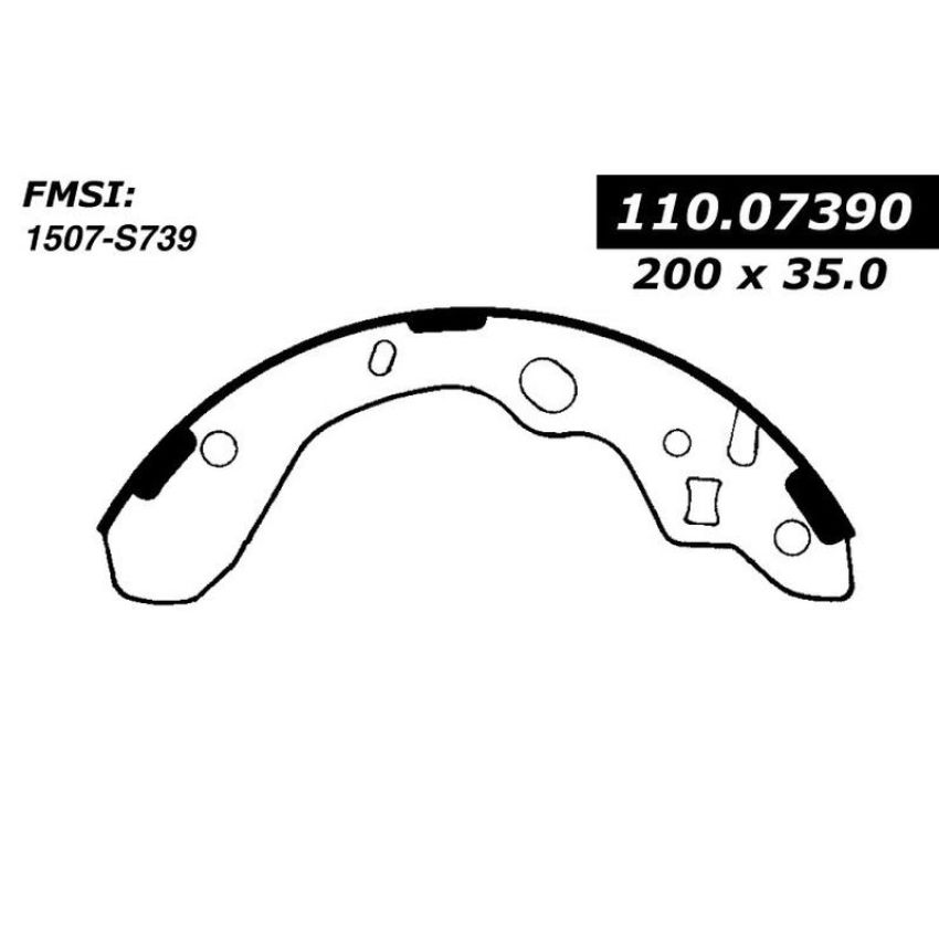 CENTRIC PARTS 110.07390 C-Tek Brake Shoes