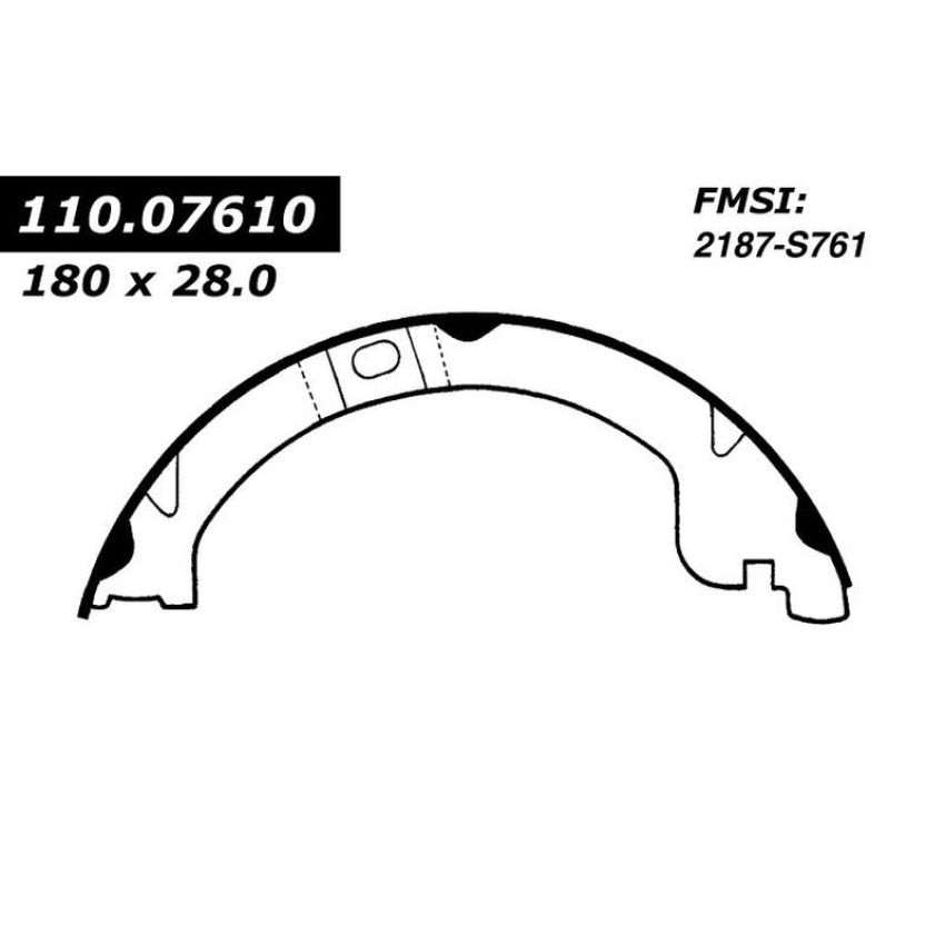 CENTRIC PARTS 110.07610 C-Tek Parking Brake Shoes
