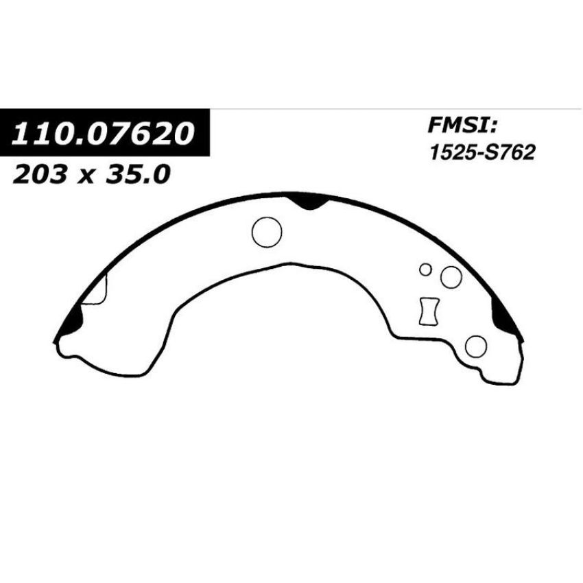 CENTRIC PARTS 110.07620 C-Tek Brake Shoes