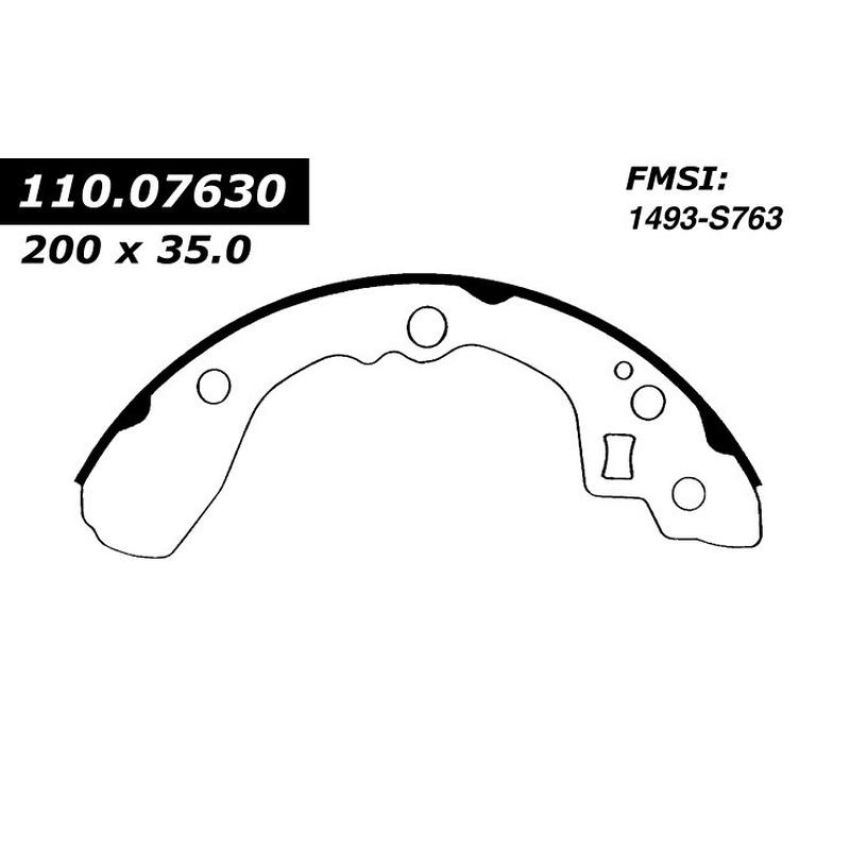 CENTRIC PARTS 110.07630 C-Tek Brake Shoes