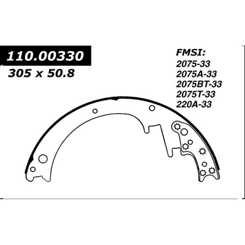 CENTRIC PARTS 111.00330 Centric Premium Brake Shoes