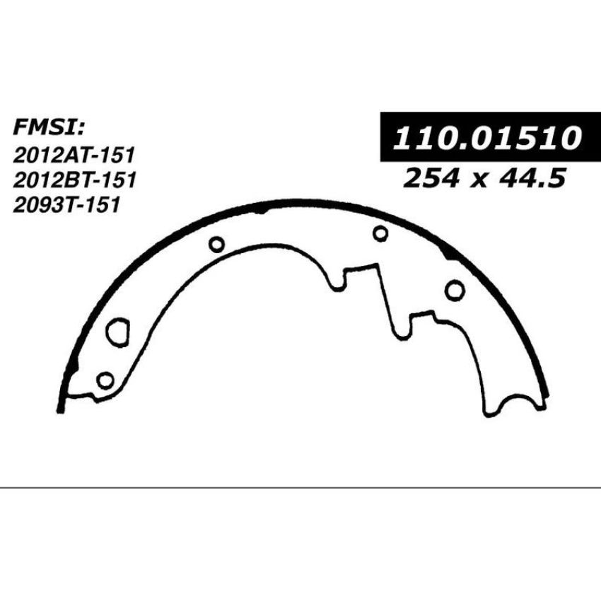 CENTRIC PARTS 111.01510 Centric Premium Brake Shoes