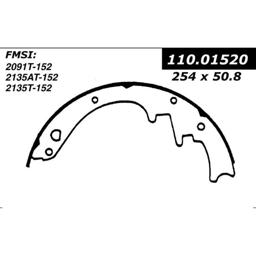 CENTRIC PARTS 111.01520 Centric Premium Brake Shoes