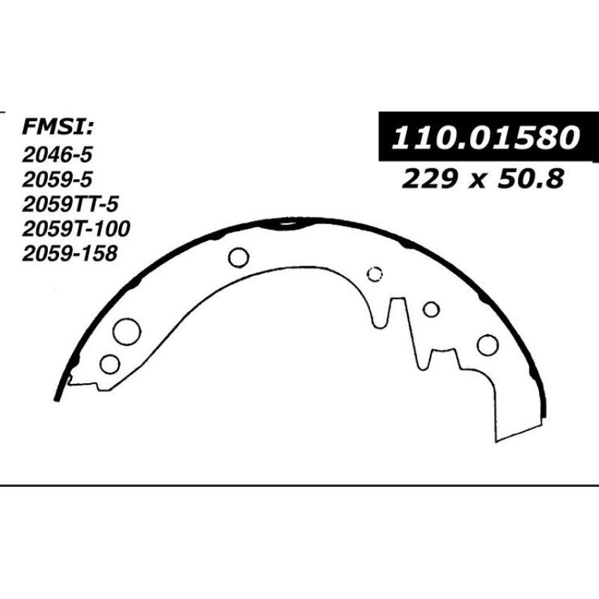 CENTRIC PARTS 111.01580 Centric Premium Brake Shoes