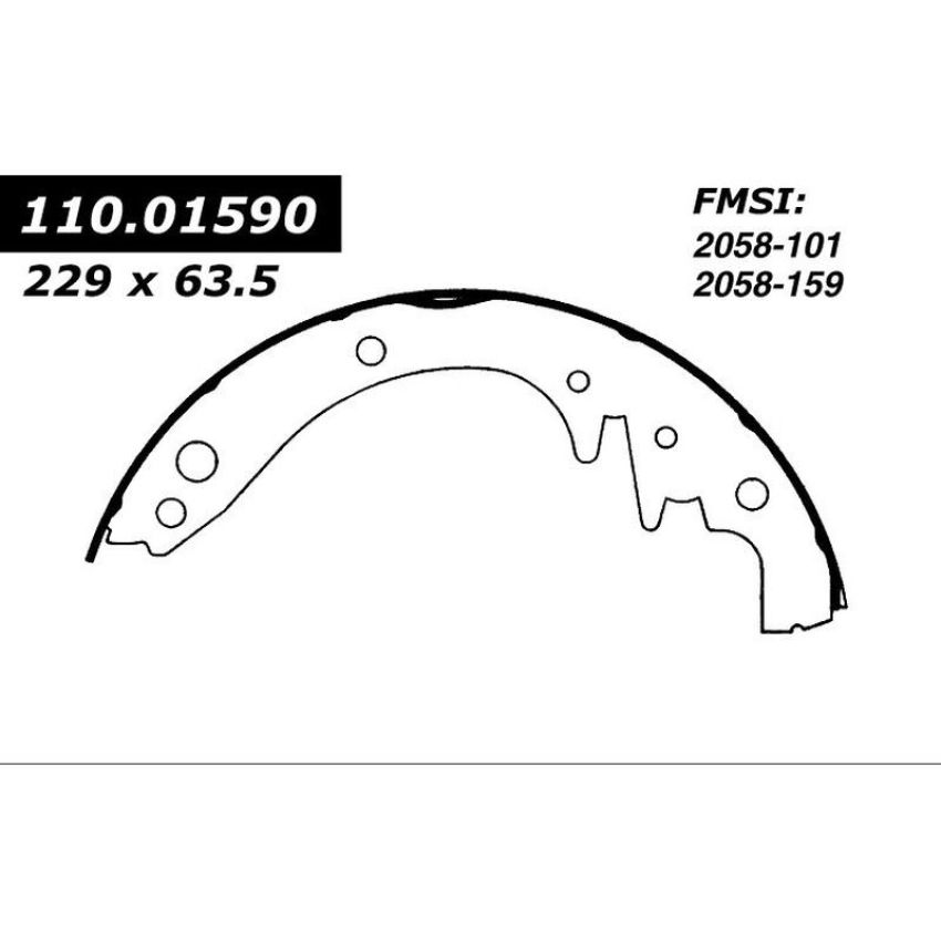 CENTRIC PARTS 111.01590 Centric Premium Brake Shoes