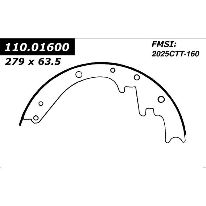 CENTRIC PARTS 111.01600 Centric Premium Brake Shoes