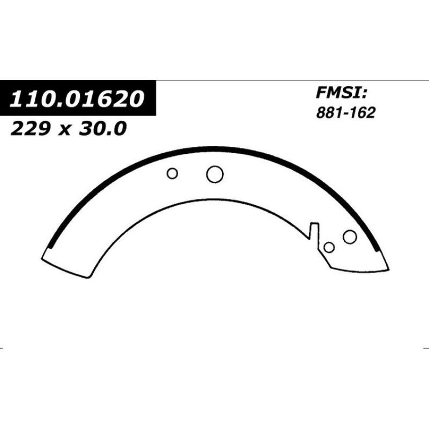 CENTRIC PARTS 111.01620 Centric Premium Brake Shoes