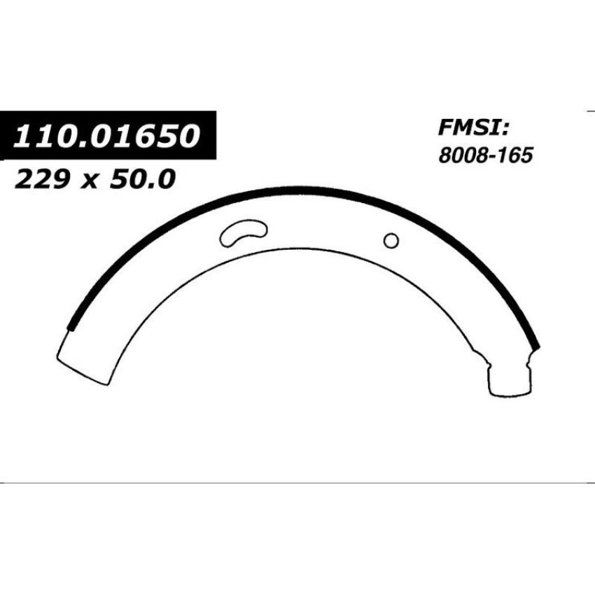 CENTRIC PARTS 111.01650 Centric Premium Brake Shoes