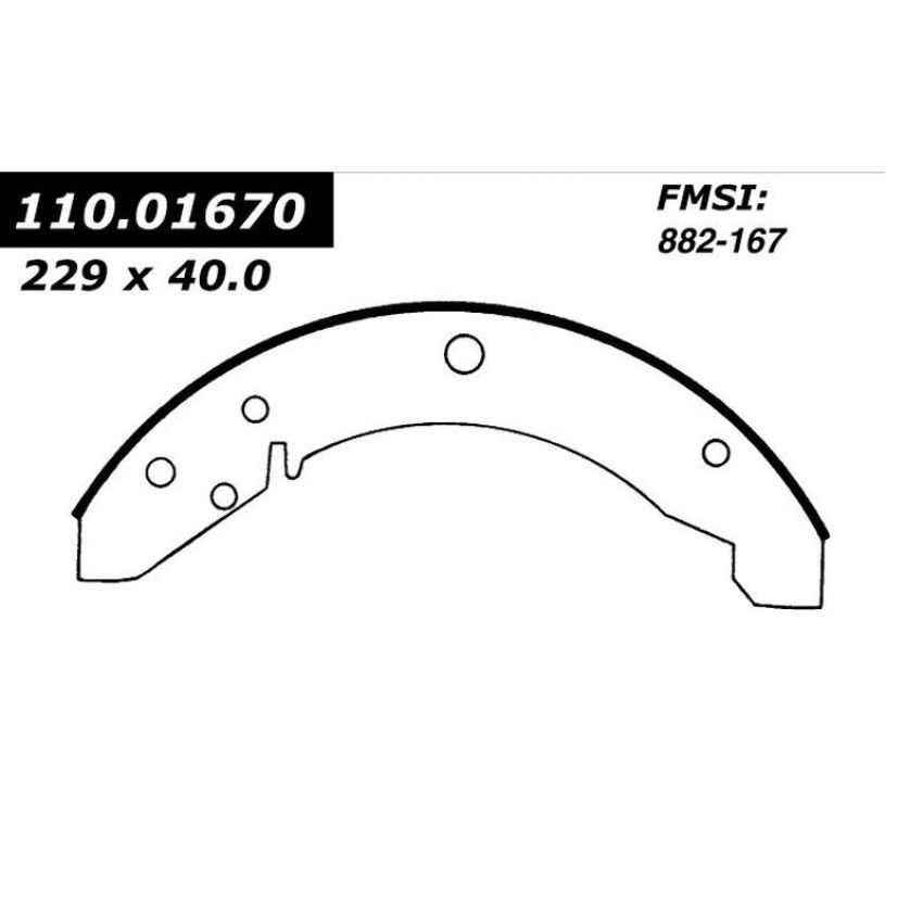 CENTRIC PARTS 111.01670 Centric Premium Brake Shoes