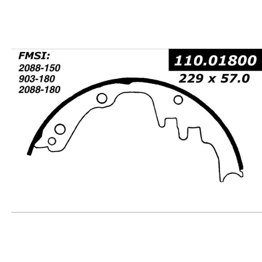 CENTRIC PARTS 111.01800 Centric Premium Brake Shoes