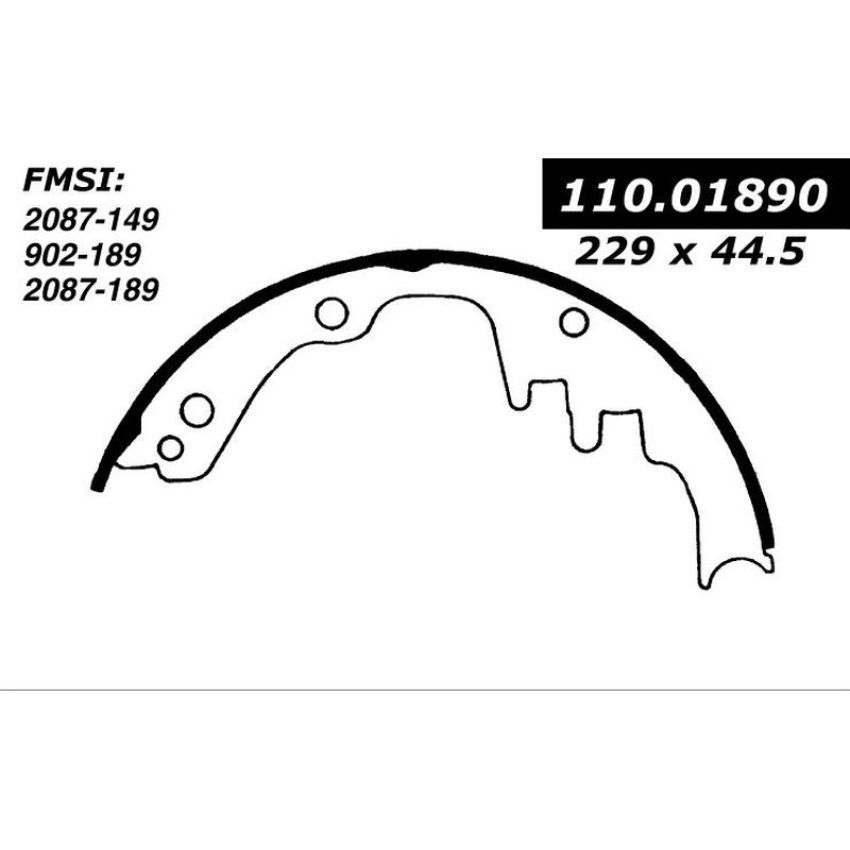 CENTRIC PARTS 111.01890 Centric Premium Brake Shoes