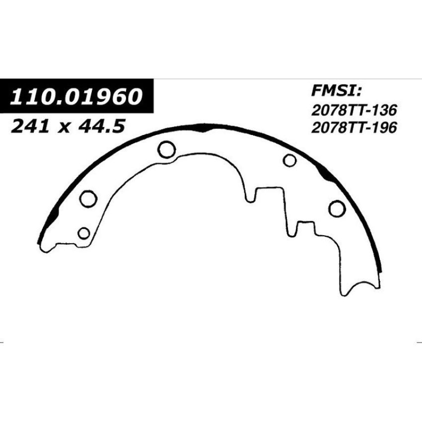 CENTRIC PARTS 111.01960 Centric Premium Brake Shoes