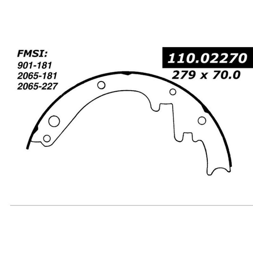 CENTRIC PARTS 111.02270 Centric Premium Brake Shoes