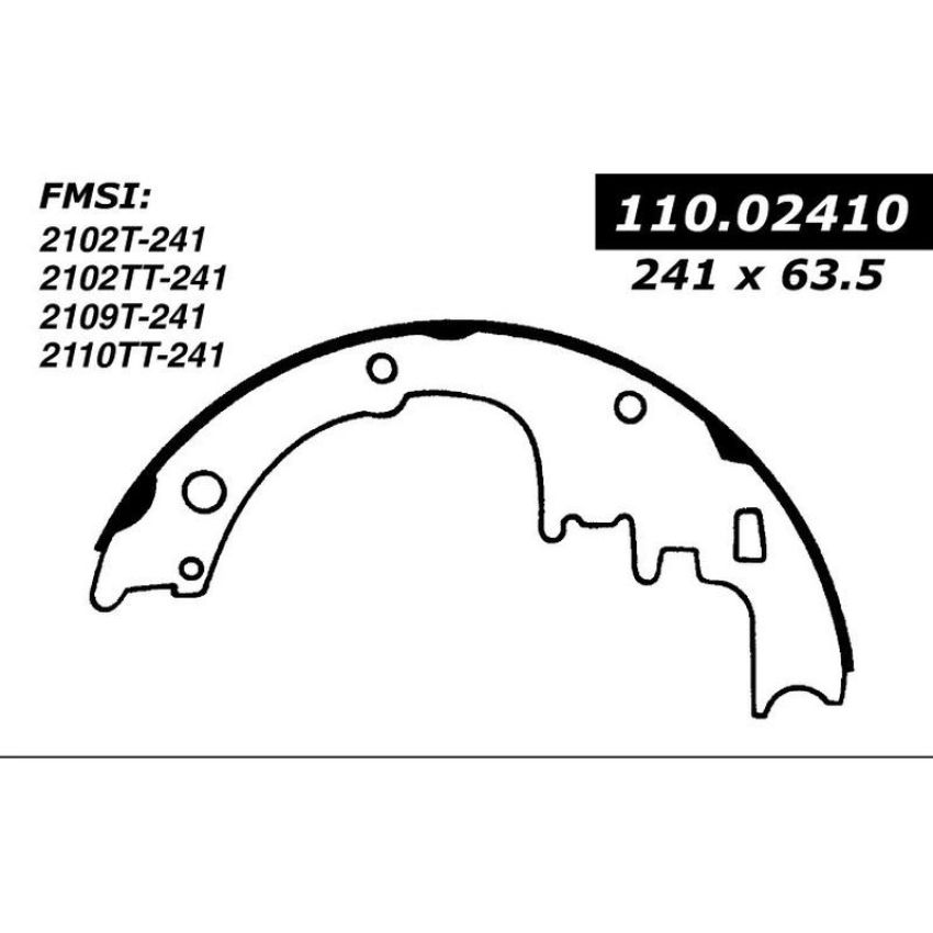 CENTRIC PARTS 111.02410 Centric Premium Brake Shoes