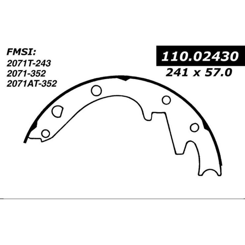 CENTRIC PARTS 111.02430 Centric Premium Brake Shoes