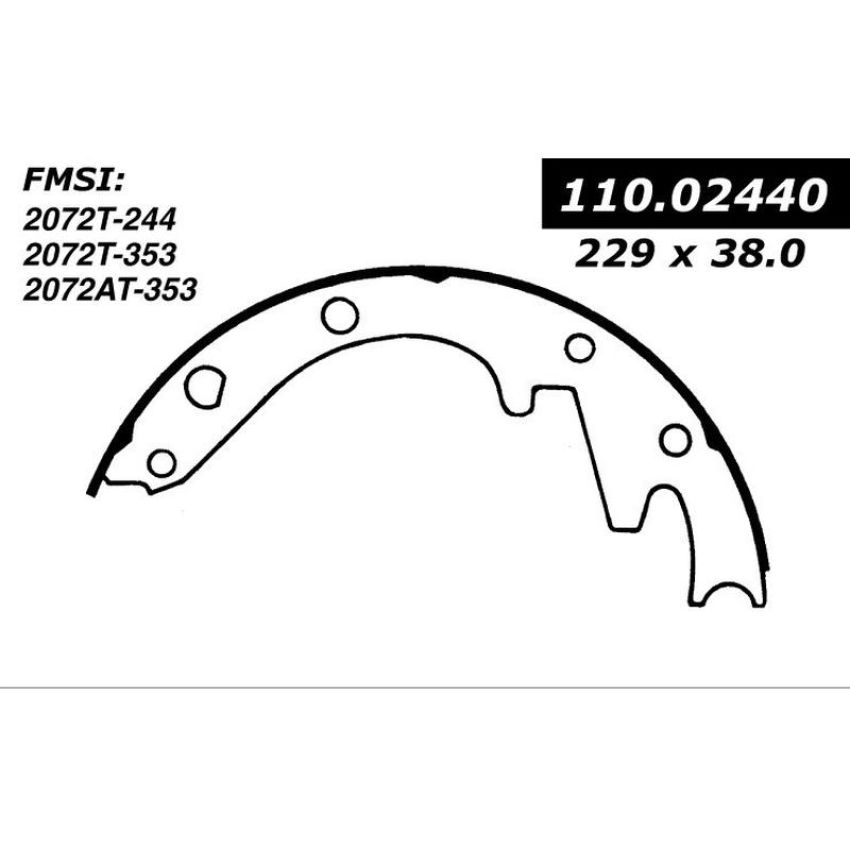 CENTRIC PARTS 111.02440 Centric Premium Brake Shoes