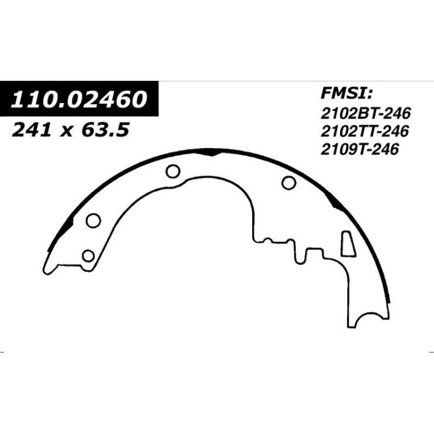 CENTRIC PARTS 111.02460 Centric Premium Brake Shoes