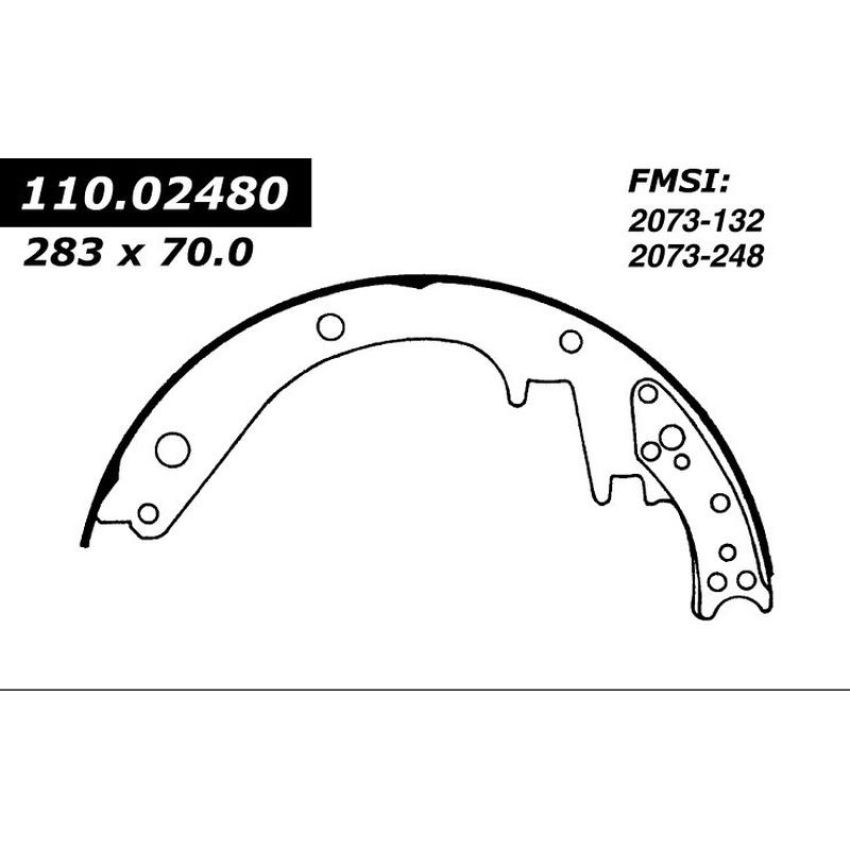 CENTRIC PARTS 111.02480 Centric Premium Brake Shoes