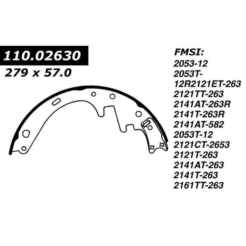CENTRIC PARTS 111.02630 Centric Premium Brake Shoes