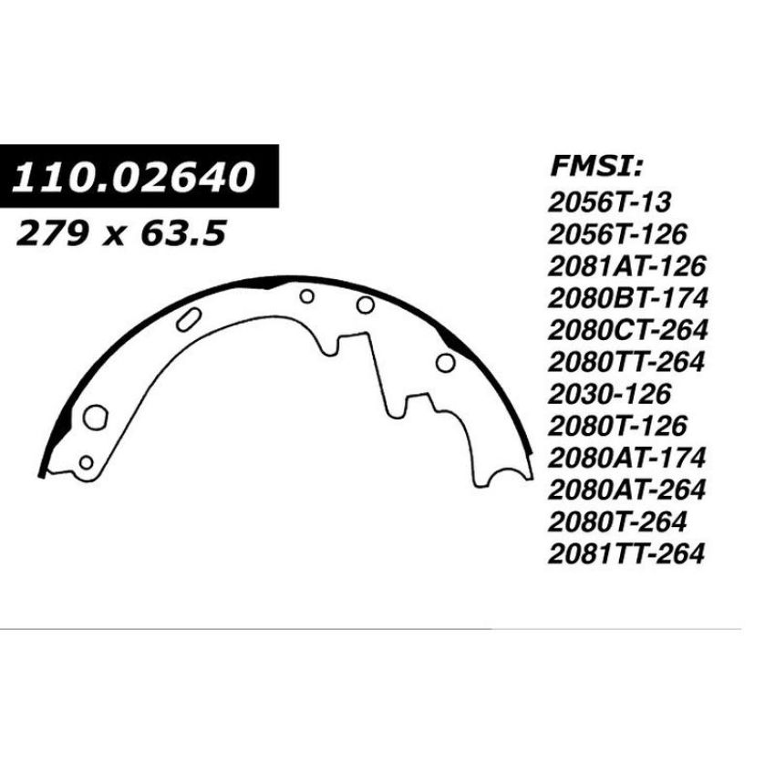 CENTRIC PARTS 111.02640 Centric Premium Brake Shoes
