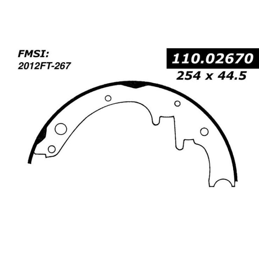 CENTRIC PARTS 111.02670 Centric Premium Brake Shoes