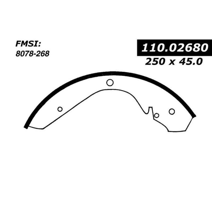 CENTRIC PARTS 111.02680 Centric Premium Brake Shoes