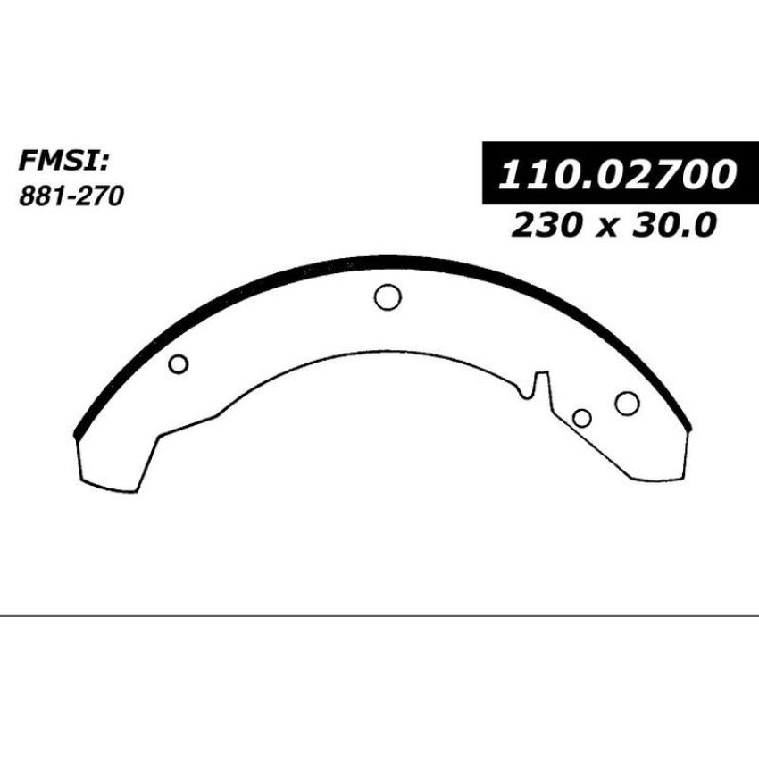 CENTRIC PARTS 111.02700 Centric Premium Brake Shoes