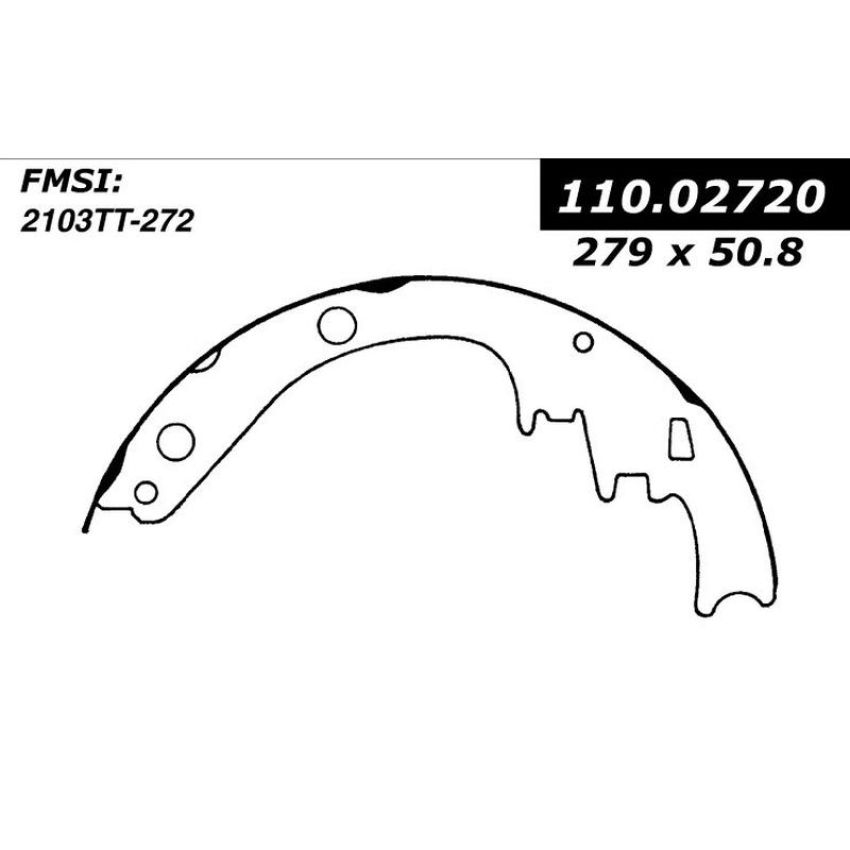 CENTRIC PARTS 111.02720 Centric Premium Brake Shoes