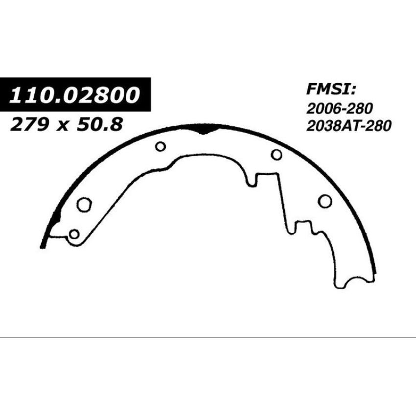 CENTRIC PARTS 111.02800 Centric Premium Brake Shoes