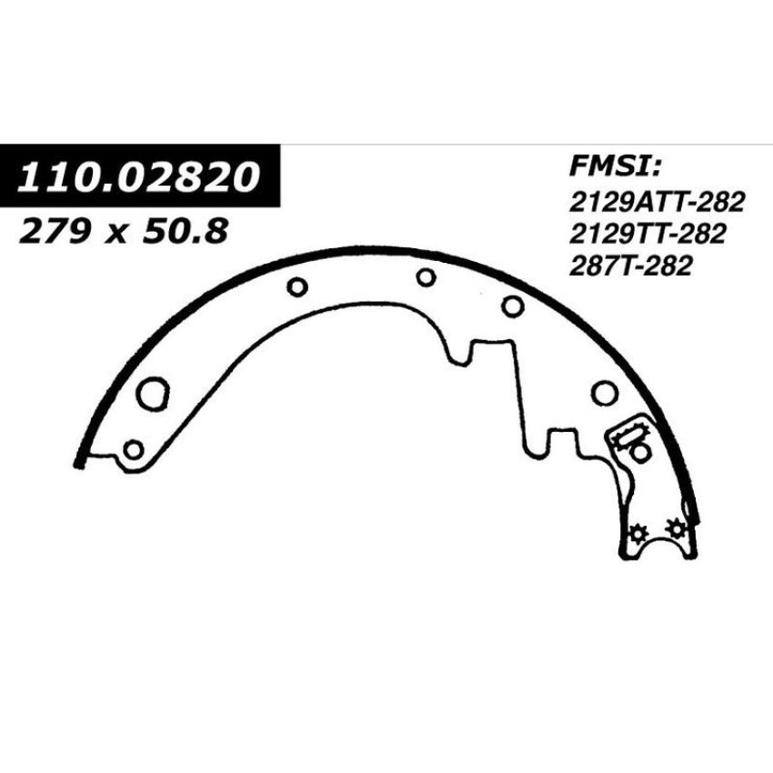 CENTRIC PARTS 111.02820 Centric Premium Brake Shoes