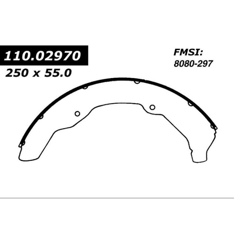 CENTRIC PARTS 111.02970 Centric Premium Brake Shoes