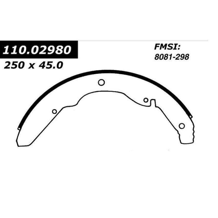CENTRIC PARTS 111.02980 Centric Premium Brake Shoes