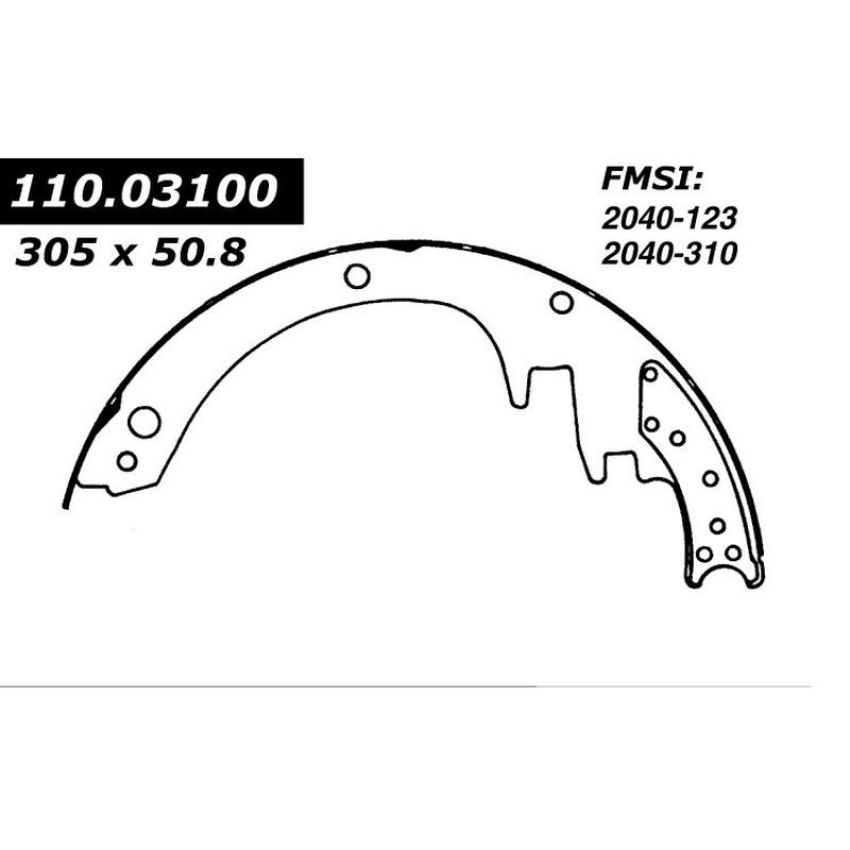 CENTRIC PARTS 111.03100 Centric Premium Brake Shoes