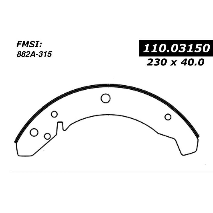 CENTRIC PARTS 111.03150 Centric Premium Brake Shoes
