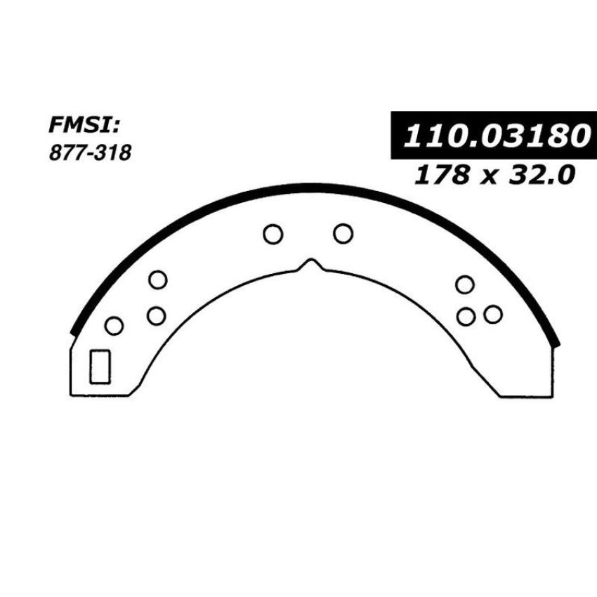 CENTRIC PARTS 111.03180 Centric Premium Brake Shoes